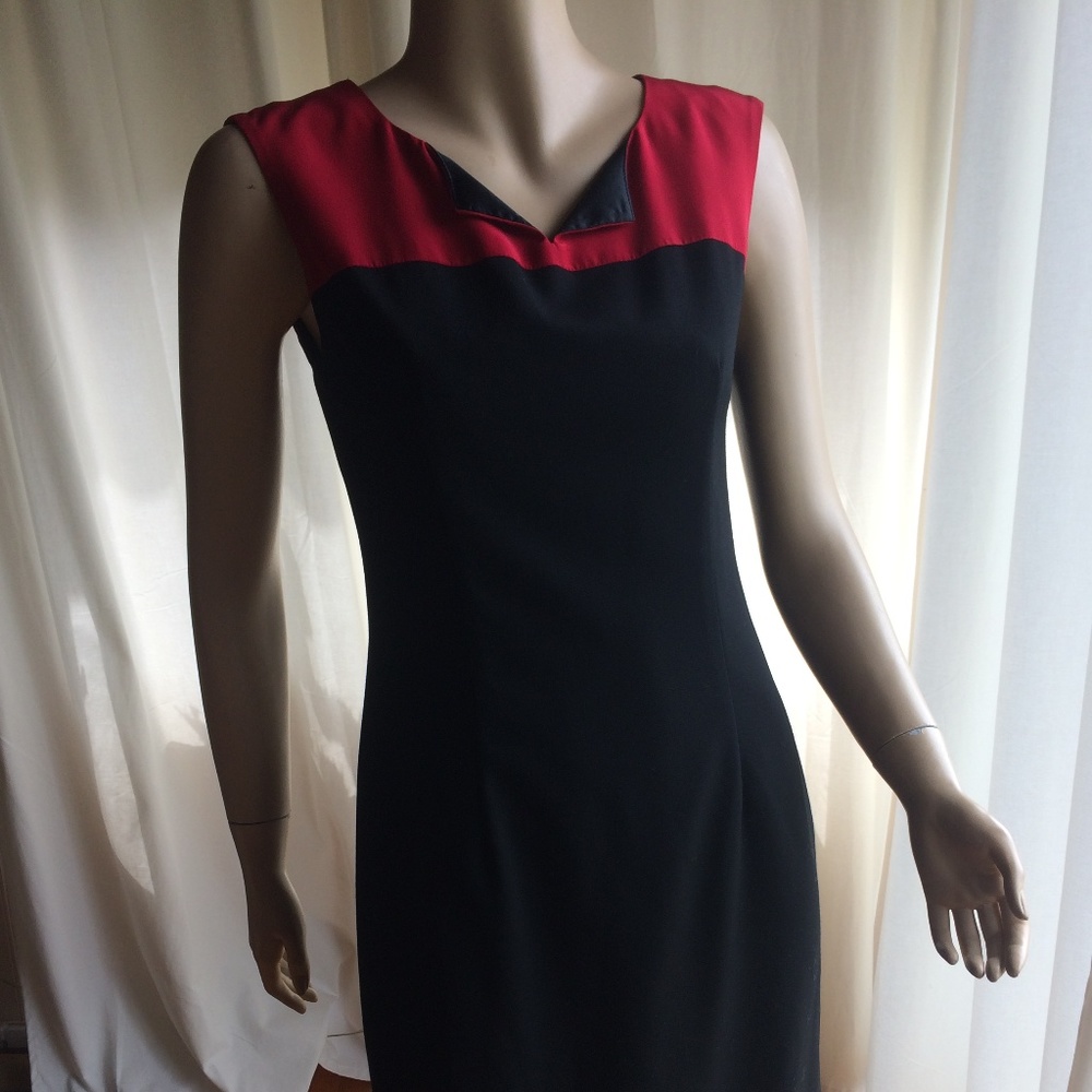 Abaete Red and Black Cocktail Dress